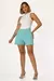 BERMUDA JEANS MEIA COXA MOM CINTURA ALTA - COR VERDE MENTA - comprar online