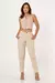 CALCA JEANS MOM MODELADORA DE CINTURA ALTA - COR AREIA