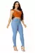 CALCA JEANS SKINNY MODELADORA CINTURA ALTA LEVANTA BUMBUM - AZUL CLARO - comprar online