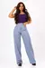 CALCA JEANS WIDE LEG MODELADORA DE CORTE SOFISTICADO E CINTURA ALTA - AZUL CLARO - comprar online