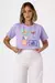 CROPPED QUADROS LARANJA COQUETEL - COR LAVANDA - comprar online
