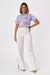 CROPPED QUADROS LARANJA COQUETEL - COR LAVANDA - Natasha Closet