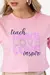 CROPPED TEACH LOVE INSPIRE STRAS - COR ROSA BEBE na internet