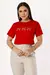 CROPPED TRES LACOS STRASS - COR VERMELHO RUBI - comprar online
