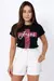 T-SHIRT JESUS CRUZ CORACOES STRASS - PRETO