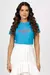T-SHIRT AMOUR PARIS LANTEJOULAS BORDADO - COR AZUL MEDIO - comprar online
