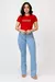 T-SHIRT AMOUR PARIS LANTEJOULAS BORDADO - COR VERMELHO RUBI - Natasha Closet