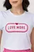 T-SHIRT MUSCLE TEE LOVE AMORE CORACAO - COR BRANCO - loja online
