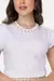 T-SHIRT MUSCLE TEE PEROLAS NA GOLA - COR BRANCO na internet