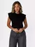 T-SHIRT MUSCLE TEE PEROLAS NO OMBRO - COR PRETO - comprar online
