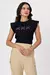 T-SHIRT MUSCLE TEE TRES LACOS STRASS - COR PRETO - comprar online
