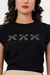T-SHIRT MUSCLE TEE TRES LACOS STRASS - COR PRETO na internet