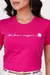 T-SHIRT SEJA FORTE E CORAJOSA FLOR APLICACAO - COR ROSA PINK na internet
