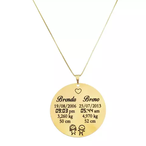 Colar mandala nascimento dois filhos