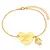 Pulseira dinda coração com boneco, corrente elo português