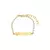 Pulseira infantil personalizada - De plaquinha coração - Corrente pérola