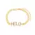 Pulseira elos gourmet + letras de zircônia
