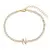 Pulseira riviera com letra de zircônia