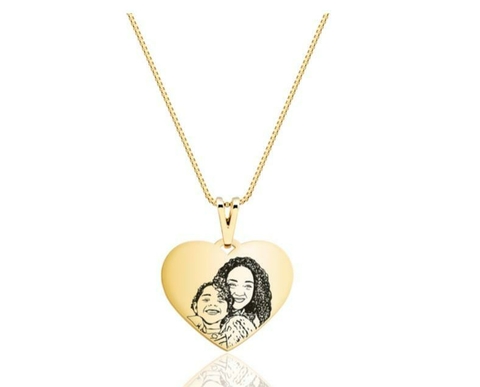 Colar personalizado fotogravação resinada