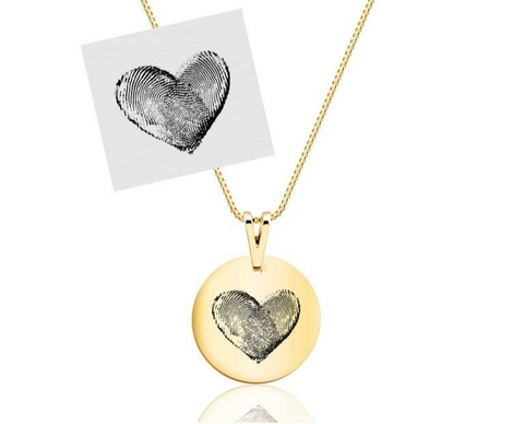 Colar personalizado - medalha com digitais