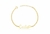 Pulseira com nome manuscrito e coração