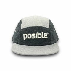 BONÉ POSIBLE 5 PANEL MOLETOM CINZA MESCLA