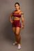 Conjunto Flávia Short Forrado - Bordô - comprar online