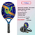 Raquete Beach Tennis para Iniciante 50% Fibra de Carbono 50% Fibra de Vidro