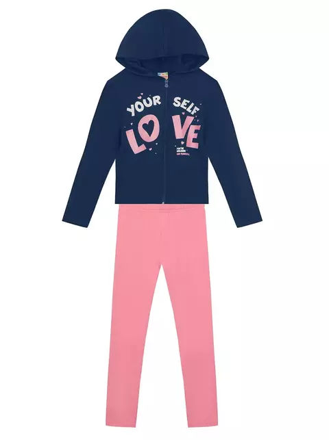 Conjunto infantil menina escrita em glitter Brandili - comprar online