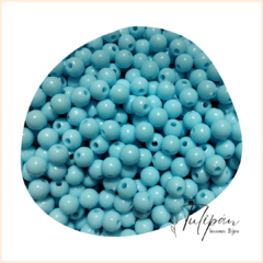 CUENTAS Plásticas CELESTE 6mm 10gr