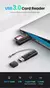 Leitor de cartão ugreen USB 3.0 2-em-1 SD Leitor de Cartão Micro DS