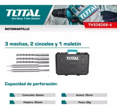 Rotomartillo Taladro Percutor 800w Sds Plus 13mm Total Color Turquesa Frecuencia 50/60 en internet