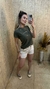 Shorts meia coxa | Sarja com elastano