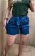 Shorts Clochard meia coxa | Jeans com elastano na internet