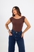 Blusa Coffee Cream Marrom na internet