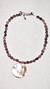 Collar corto cuarzo fresa y dije nacar - comprar online