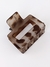 Broche animal print marron oscuro
