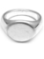 Anillo sello acero blanco