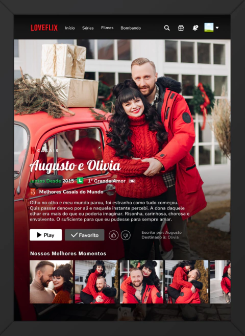 Quadro Estilo Netflix — O Filme da Nossa Vida