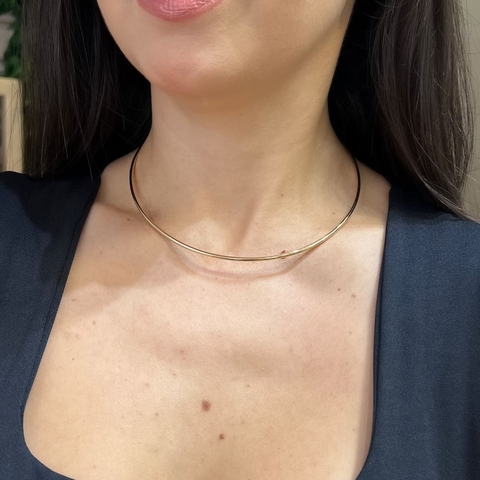 Choker Aro Banhada a Ouro