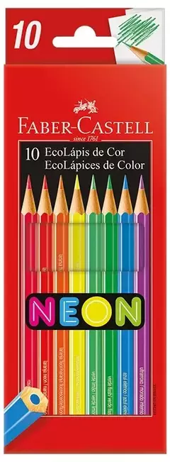 Lapices de Colores NEON Faber Castell x10