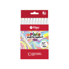 Marcadores pinto punta conica pastel Filgo