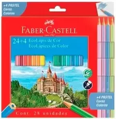 Lapices de Colores FABER CASTEL x24 + 4 Pastel