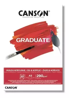 Block A5 p/oleos y acrilico CANSON x20hjs 290gr