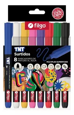 Marcadores de Pintura al Agua TNT x8 FILGO (punta redonda)