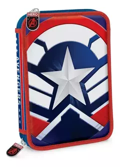 Cartuchera Capitan America 2 pisos
