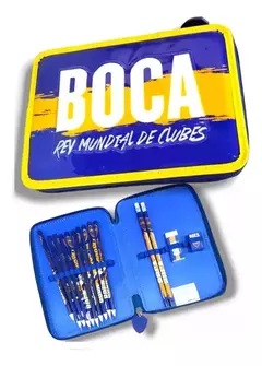 CARTUCHERA 1 PISO CON SET ESCOLAR BOCA JUNIORS - comprar online