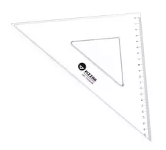 Escuadra 30cm 45° PIZZINI cristal