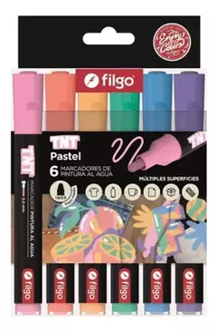 Marcadores de Pintura al Agua Pastel TNT FILGO x6