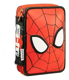 Cartuchera Spiderman 2 pisos Squishy Multiscope